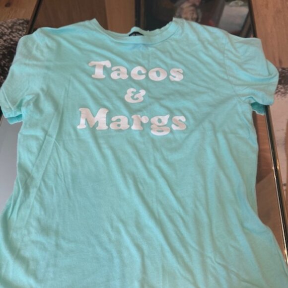 NWOT Wildfox Light Green Tacos and Margs T-shirt. Size XS - Picture 2 of 4